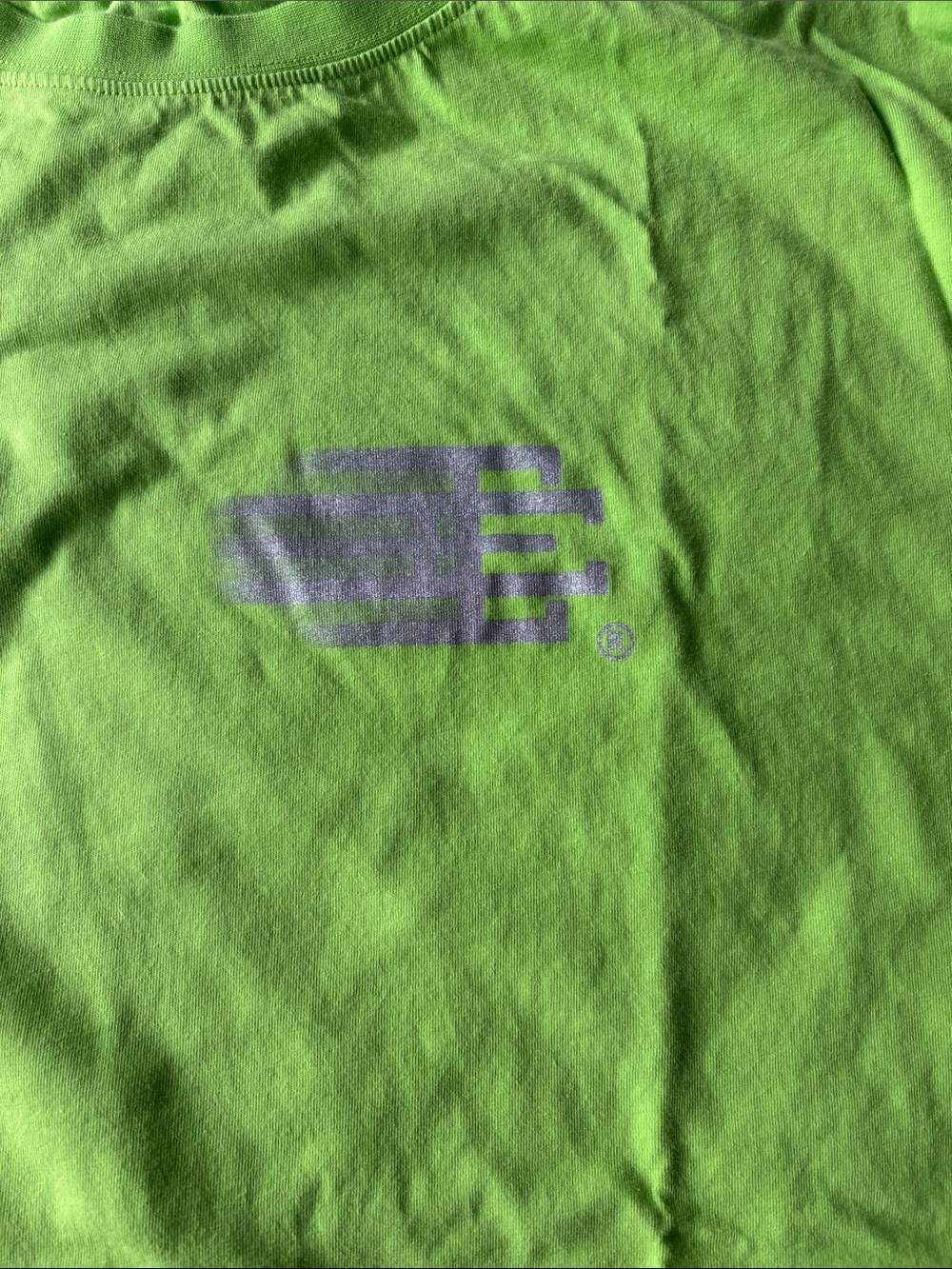 Men’s Eric Emanuel neon green tee size xl - Picture 2 of 6